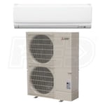 Mitsubishi - 36k BTU Cooling + Heating - P-Series Wall Mounted Air Conditioning System - 18.8 SEER