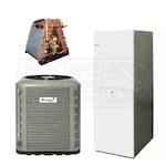 Revolv - 4.0 Ton Cooling - 53k BTU/Hr Heating - Air Conditioner + Electric Furnace Kit - 13.0 SEER - For Upflow Installation