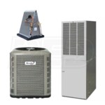 Revolv - 3.0 Ton Cooling - 53k BTU/Hr Heating - Heat Pump + Electric Furnace Kit - 14.0 SEER - For Downflow Installation