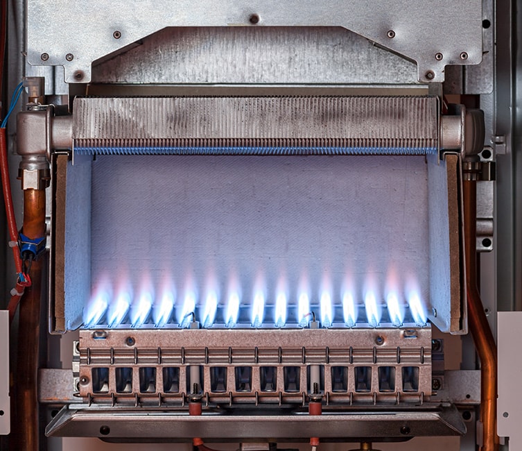 Burner inside a furnace