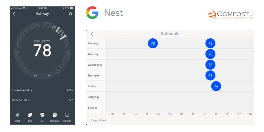 Google Nest Schedule
