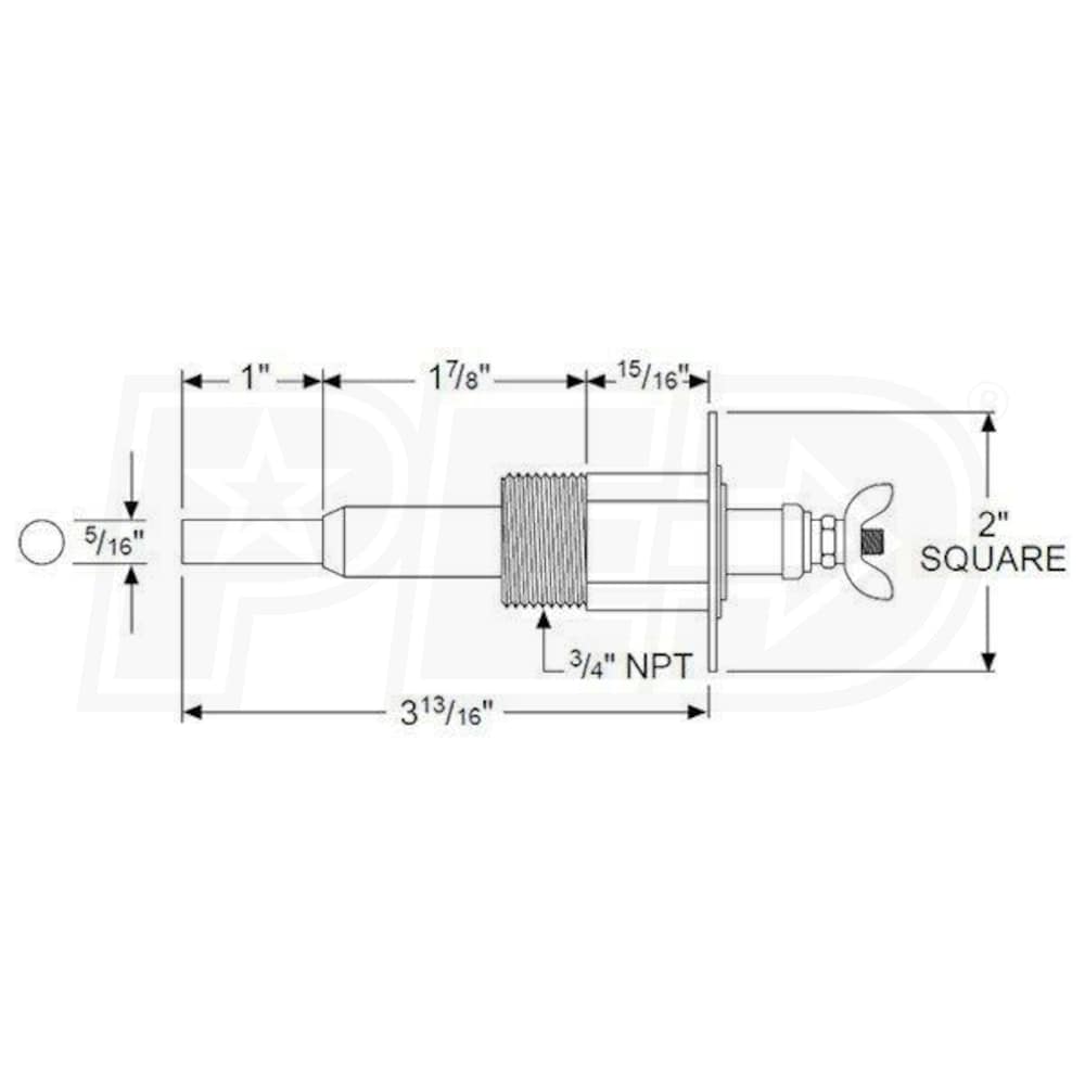Hydrolevel EL1214 Low Water CutOff Probe, Standard 3/4Inch NPT