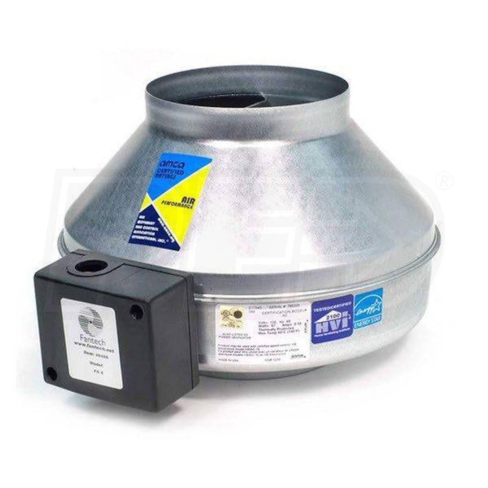 Fantech Fg8 Fg 461 Cfm Inline Duct, How Many Cfm Can 8 Round Duct