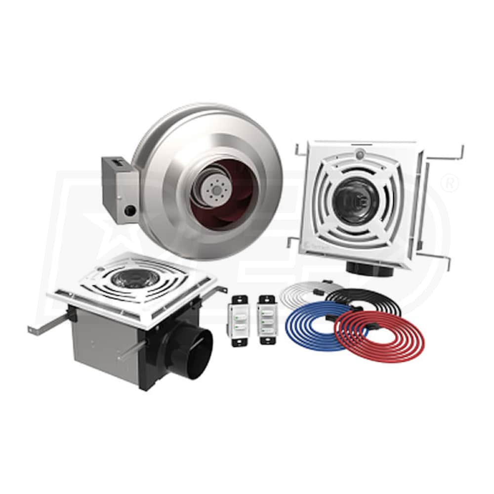 Fantech Serenity Duet 364 CFM Bathroom Exhaust System Ceiling