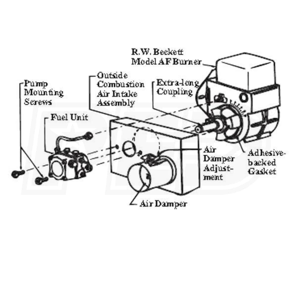 Reznor Outside Combustion Air Adapter Kit For Reznor OH Series Oil Fired  Unit Heaters