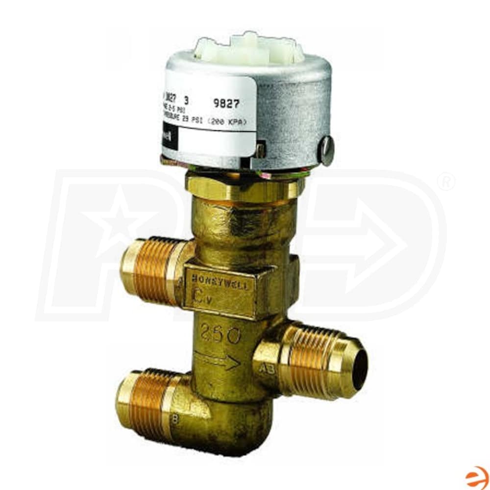 Honeywell VP526A1068 ThreeWay High Pressure Water Valve, 1.0 Cv, 3 to