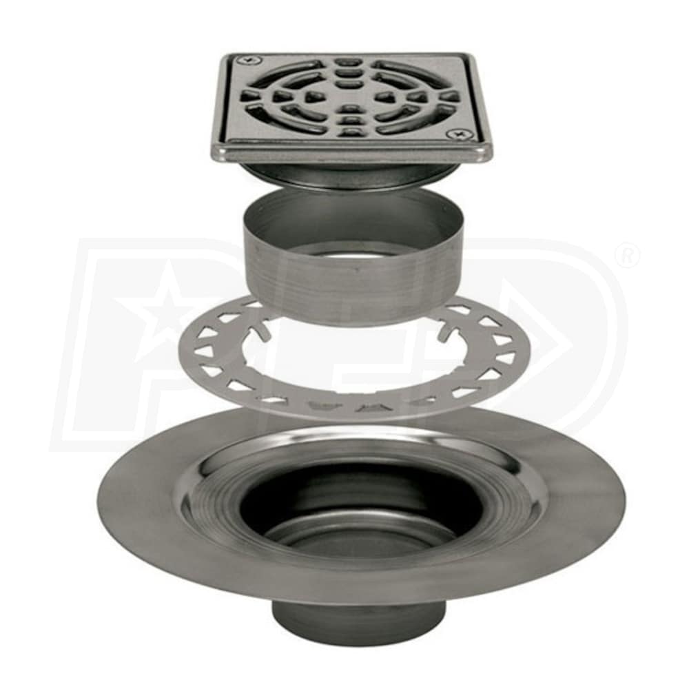Schluter KD2/E/ECS KERDIDRAIN Stainless Steel Flange Drain Kit 2