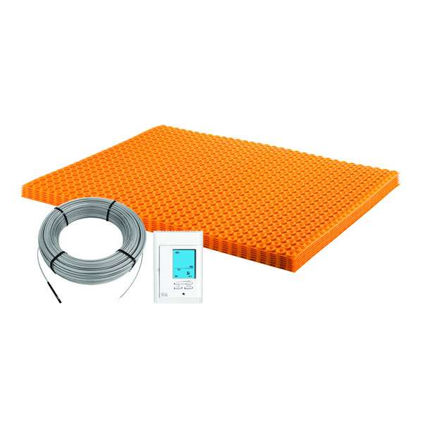 Schluter DHEK12040 DITRA-HEAT-E-KIT - 26.7 Sq. Ft. Heated Area - Radiant  Floor Heating Kit - Waterproof - 120V