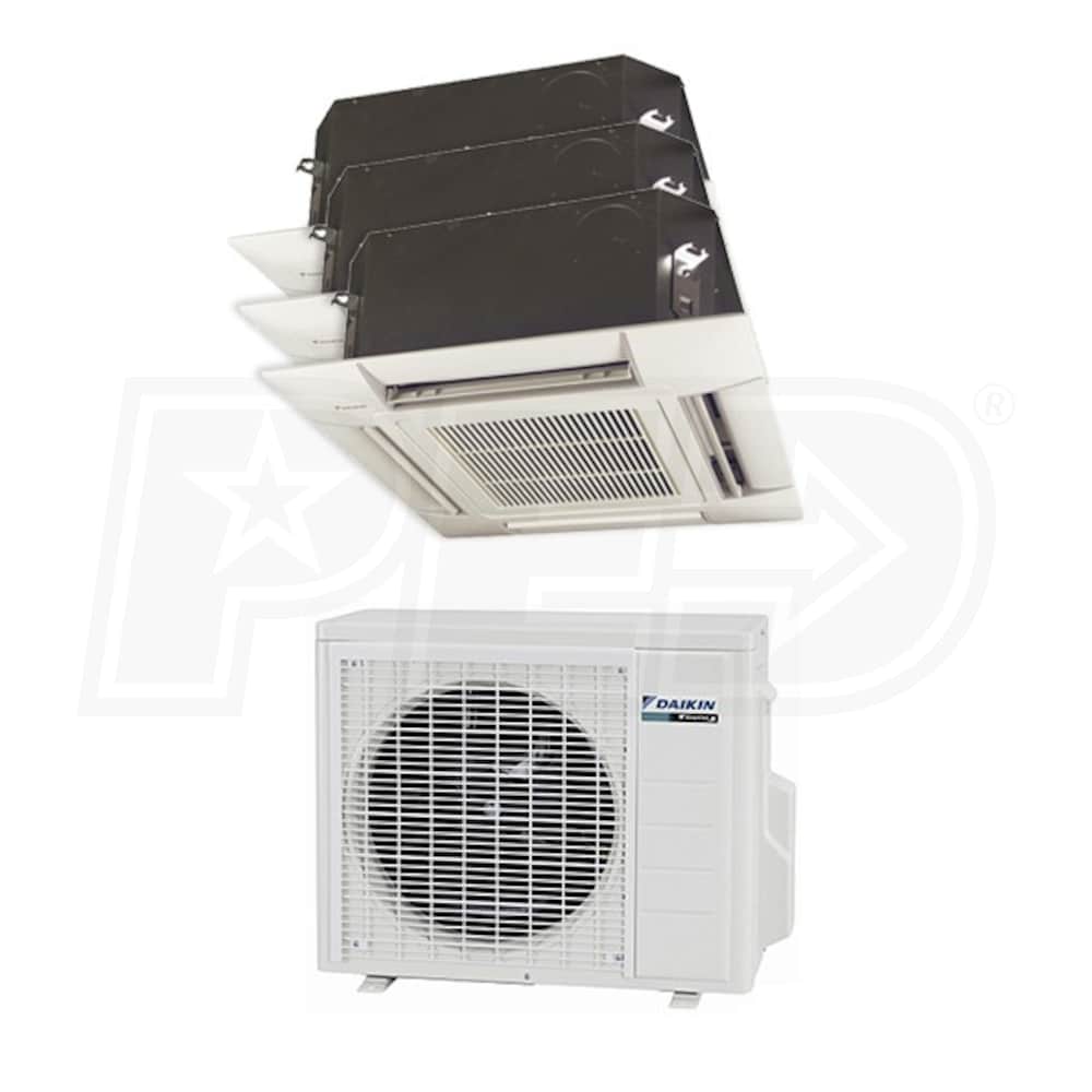 Daikin D3H32C12151800-A Ceiling Cassette 3-Zone System - 32,000 BTU Outdoor  - 12k + 15k + 18k Indoor - 17.2 SEER, image size:1000x1000