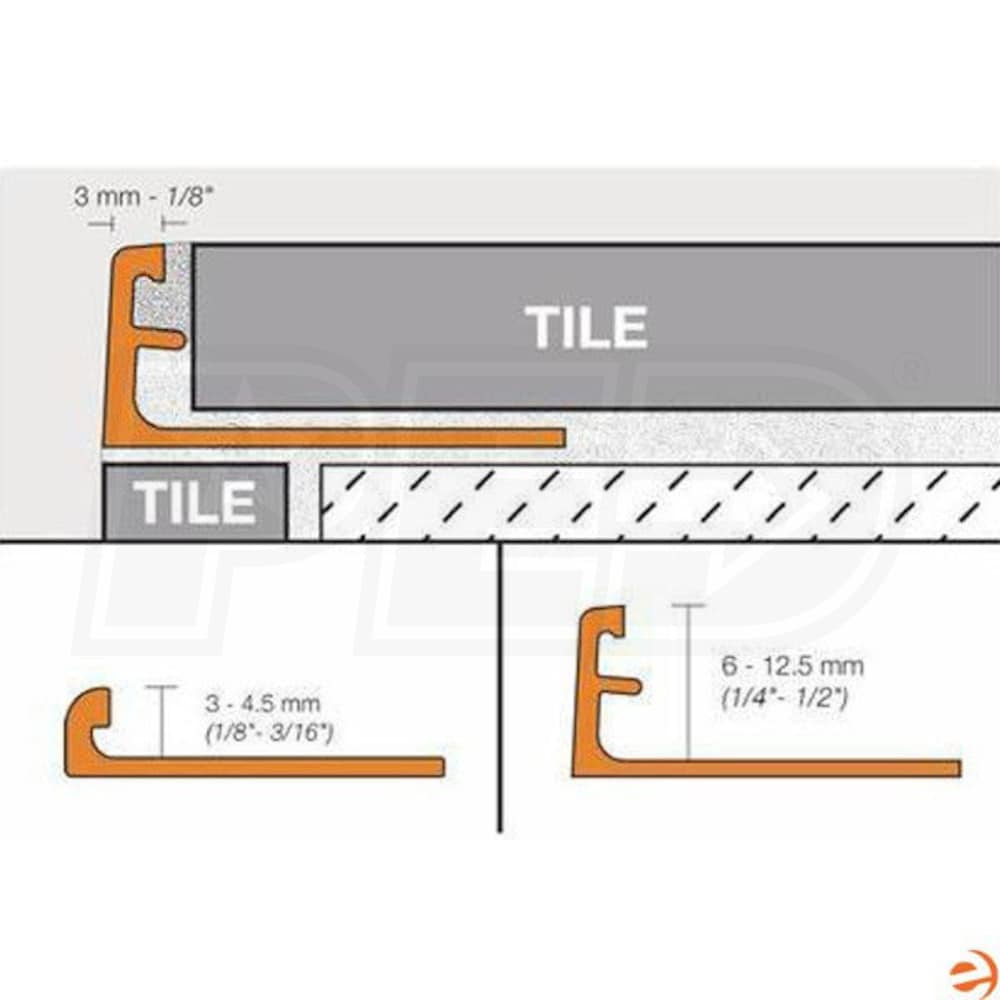 Schluter A100ACG JOLLY - Edging Profile - For 3/8-Inch Thick Tile