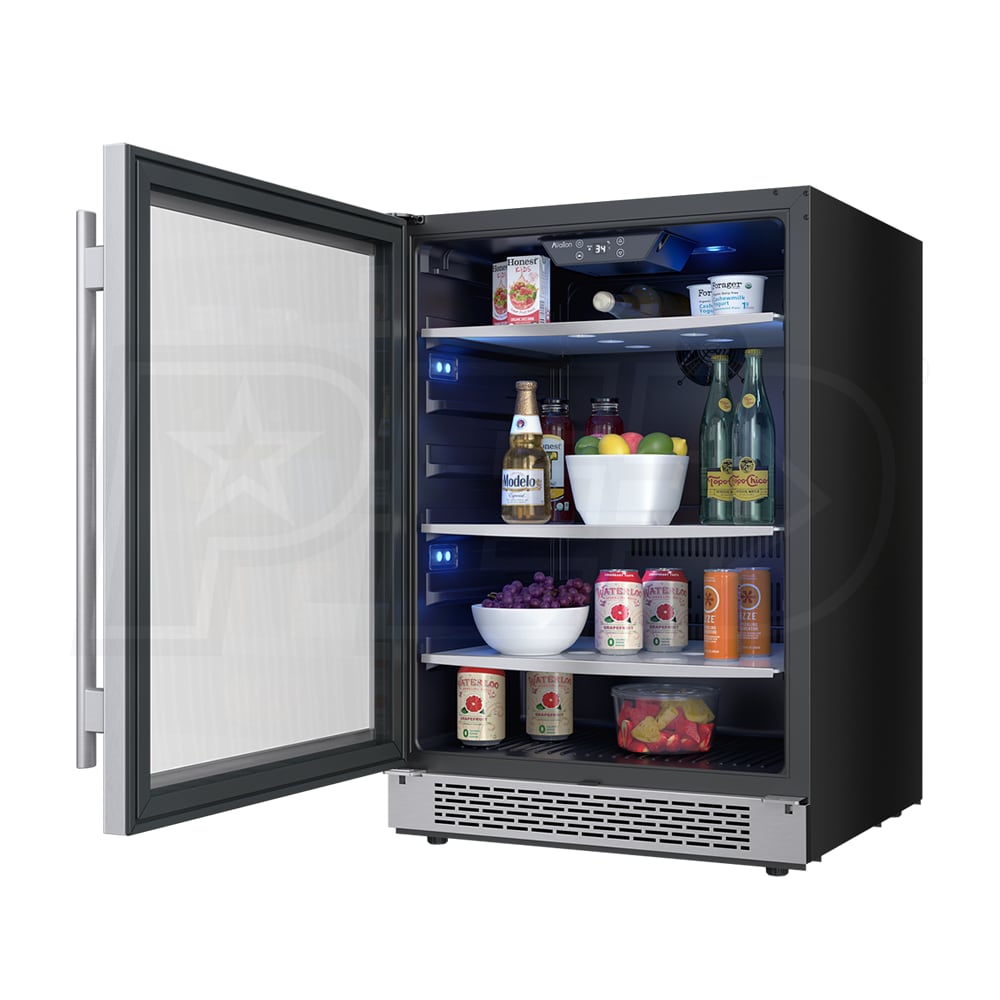 Avallon ABR241SGLH 140 Can 24Inch Free Standing Beverage Cooler