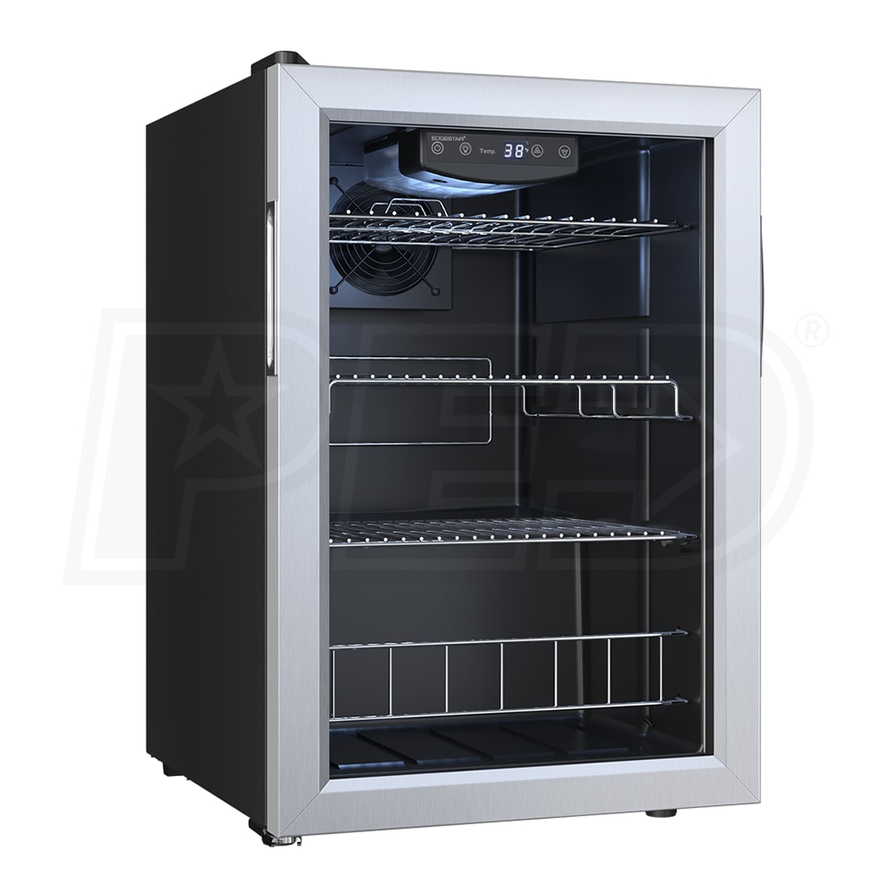 Edgestar BWC91SS 80 Can Free Standing Beverage Cooler Reversible Door