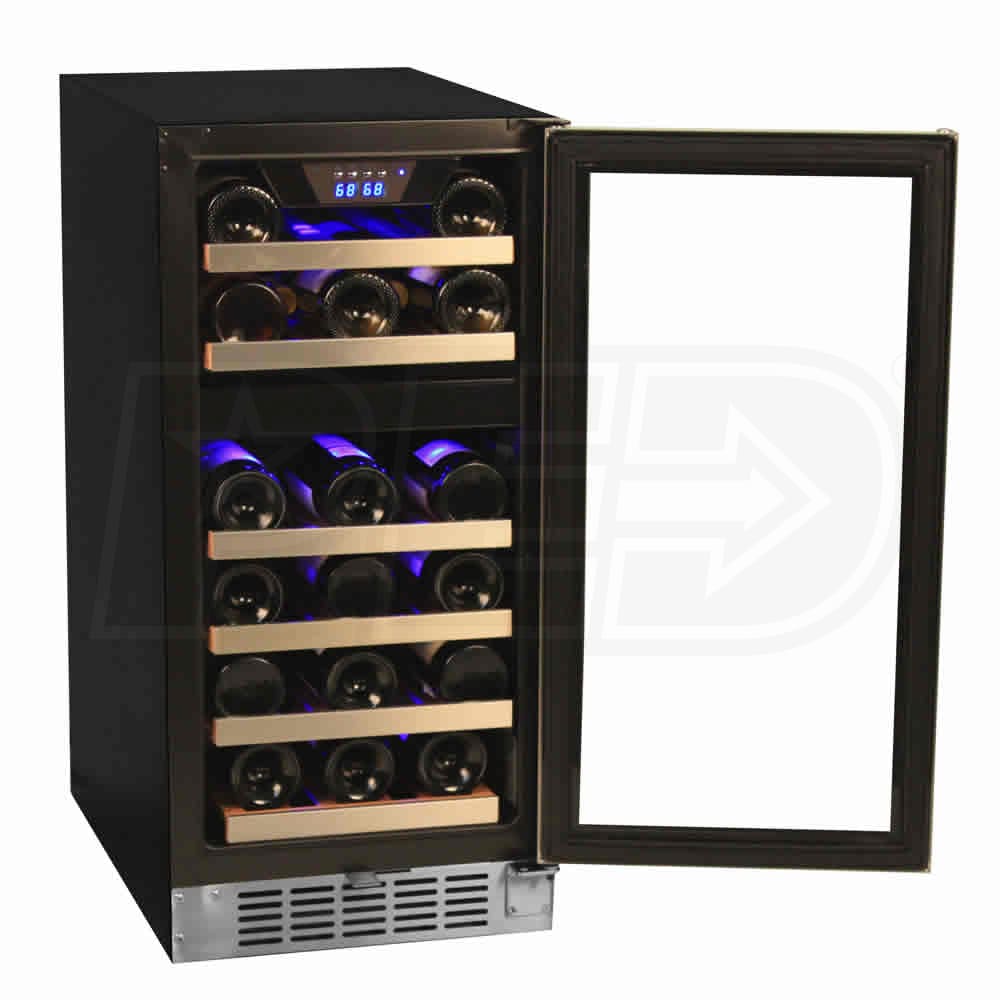 Edgestar CWR262DZ 26 Bottle 15Inch BuiltIn Wine Cooler Dual Zone