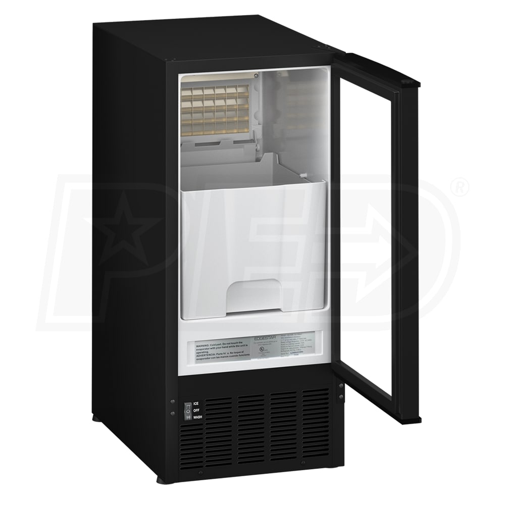 Edgestar IB450BL 15Inch BuiltIn or Free Standing Ice Maker Up to 50 Lbs. Per Day Ice
