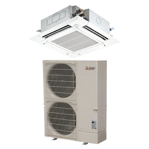 Mitsubishi PLZ-A36NHA - 36k BTU Cooling + Heating - P-Series Ceiling  Cassette Air Conditioning System - 22.0 SEER2