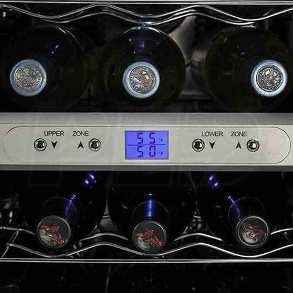Koldfront TWR181ES 18 Bottle 14Inch Free Standing Wine Cooler Dual