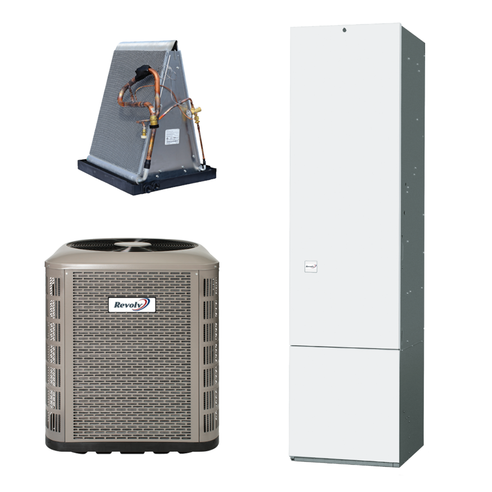 Revolv RSH3QE30MG2S-060T - 2.5 Ton Cooling - 60k BTU/Hr Heating - Heat Pump  + Gas Furnace System - 14.3 SEER2 - For Downflow Installation - Top Return