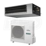Fujitsu - 18k BTU Cooling + Heating - Slim Concealed Duct Air Conditioning System - 16.7 SEER2