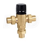Caleffi MixingCal 3-Way Thermostatic Mixing Valve, Low-Lead Brass 3/4" Sweat Connections, 3 Cv