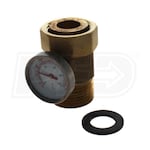 Taco 5120 Series - Outlet Adaptor & Temperature Gauge - Brass - Union