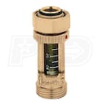 Caleffi Manifolds High Temperature Flow Meter with Clearview sight-gauge, 1/2 to 2 GPM 