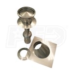 Noritz Concentric Vent Pipe Cold Weather Rain Cap with Air Intake, Noritz DVC Models, Stainless Steel