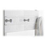 Runtal Omnipanel - Accent Panel with Robe Knobs - Chrome Knobs - Brass Accent - 24