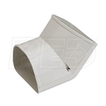 Fortress&reg; Line Set Cover - 4-1/2" - 45 Degree Vertical Elbow - Ivory