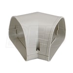 Fortress&reg; Line Set Cover - 4-1/2" - 45 Degree Flat Elbow - Ivory