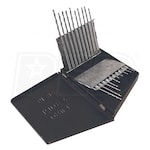Malco 20 Piece Jobber Drill Bit Set for Cleaning Oil and Gas Orifices