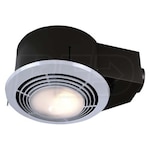 Broan QT - 110 CFM - Bathroom Exhaust Fan with Heater, Light and Nightlight (Bulbs Not Included) - 4"