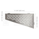 Schluter SHELF-E - Quadrilateral Corner Shower Shelf - Floral - Brushed Stainless Steel