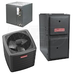 Goodman - 4.0 Ton Cooling - 80k BTU/Hr Heating - Air Conditioner + Heat Pump + Furnace System - 14.5 SEER2 - 97% AFUE - Upflow