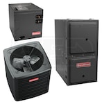 Goodman - 1.5 Ton Cooling - 40k BTU/Hr Heating - Air Conditioner + Multi Speed Furnace System - 14 SEER2 - 96% AFUE - Downflow