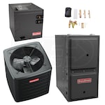 Goodman - 1.5 Ton Cooling - 60k BTU/Hr Heating - Air Conditioner + Variable Speed Furnace System - 15.2 SEER2 - 96% AFUE - Downflow