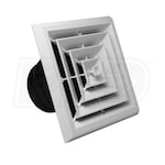 RectorSeal TRUaire® Retrofit - 4-Way Ceiling Diffuser with Grille and Damper - 6