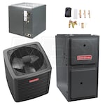 Goodman - 4.0 Ton Cooling - 80k BTU/Hr Heating - Air Conditioner + Heat Pump + Furnace System - 19.0 SEER2 - 97% AFUE - Upflow
