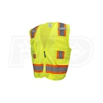 Armateck - Surveyor Mesh Vest with Zipper - Two-Tone Hi-Vis Green/Orange  - 3X