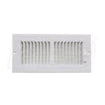 ProSelect PS2WW - 20" x 6" Duct Connection - Steel Two-Way Sidewall/Ceiling Register - 1/2" Spaced Fins - White