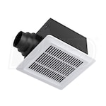 Miseno - 110 CFM Bathroom Exhaust Fan - Ceiling Mount - 4", 5" or 6" Duct - White