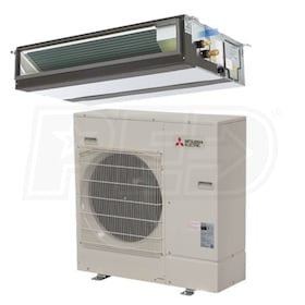View Mitsubishi - 30k BTU Cooling + Heating - P-Series Concealed Duct Air Conditioning System - 16.5 SEER