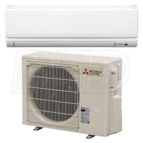 View Mitsubishi - 18k BTU Cooling + Heating - P-Series Wall Mounted Air Conditioning System - 18.5 SEER