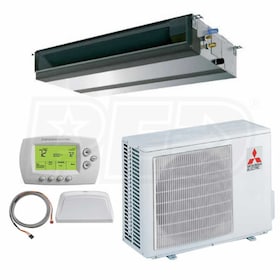 View Mitsubishi - 42k BTU Cooling Only - P-Series Concealed Duct Air Conditioning System - 13.8 SEER