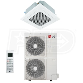 View LG Ceiling Cassette LGRED&deg; Mini Split Heat Pump System - Single-Zone - 42k BTU - 21.5 SEER2 - R-32