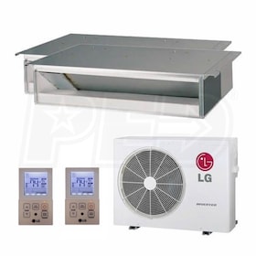 View LG Concealed Duct 2-Zone System - 24,000 BTU Outdoor - 9k + 18k Indoor - 18.5 SEER2