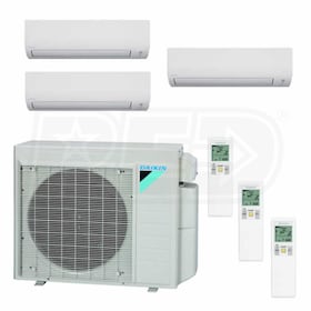 View Daikin MXS Wall Mounted 3-Zone System - 36,000 BTU Outdoor - 9k + 18k + 18k Indoor - 17.7 SEER