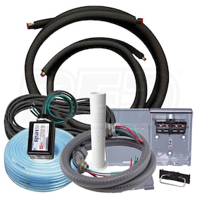 Primary Mini Split Installation Starter Kit - 15' Long - 1/4" x 3/8" Line Set - One Required