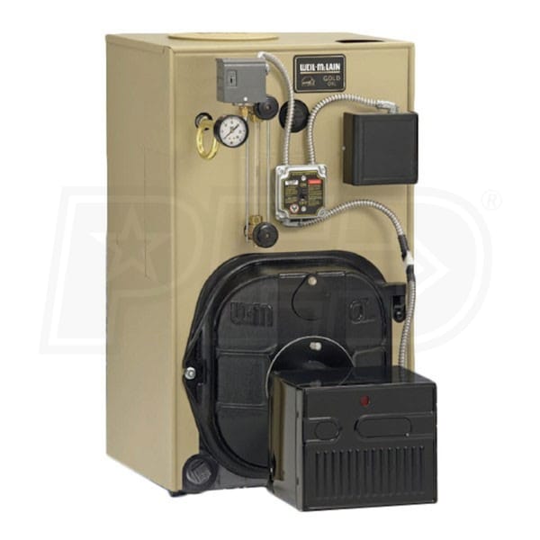 Weil-McLain 386700820 P-SGO-4 - 108K BTU - 84.0% AFUE - Steam Oil Boiler -  Chimney Vent - Burner Sold Separately