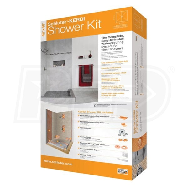 Schluter KK122PVCE KERDISHOWERKIT 48Inch x 48Inch Tray Shower