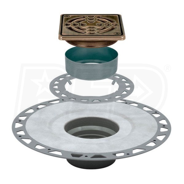 Schluter KK122PVCEOB KERDISHOWERKIT 48Inch x 48Inch Tray Shower